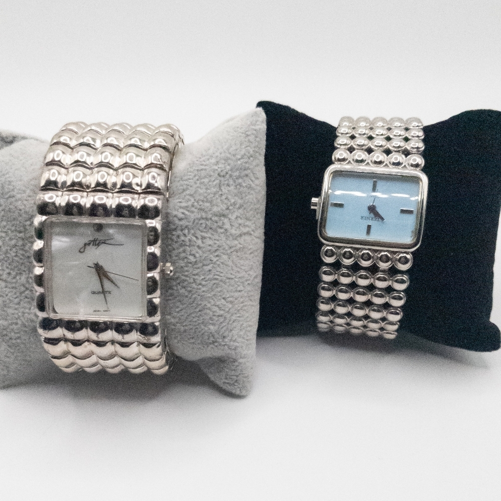 2 Ladies' Silver Tone Watches